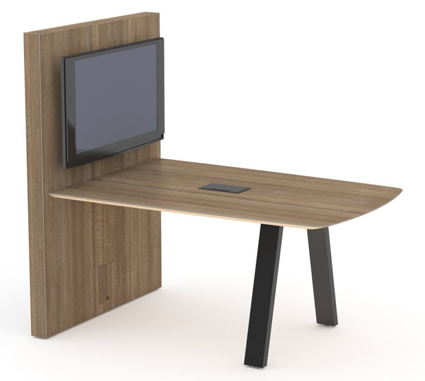 Arched End Video Monitor Sharing Station, Bar Height